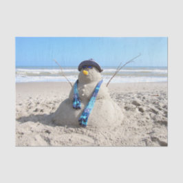 Florida Snowman - Skulptur - Gewebepapier Seidenpapier