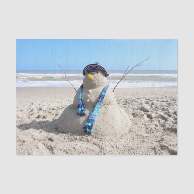 Florida Snowman - Skulptur - Gewebepapier Seidenpapier (Vorderseite)