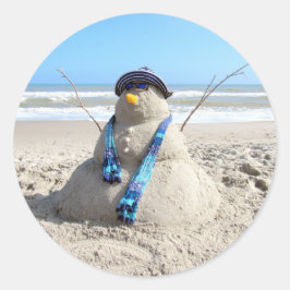Florida Snowman Stickers - Sandskulptur - Strand