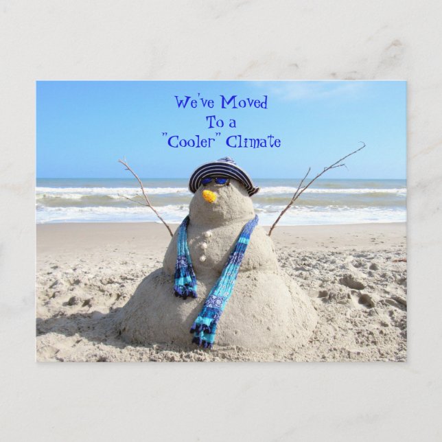 Florida Snowman - Strand - Neue Postkarte für die  (Vorderseite)