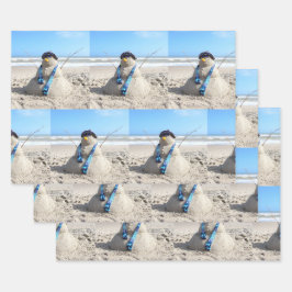 Florida Snowman - Strand - Packpapier Blätter