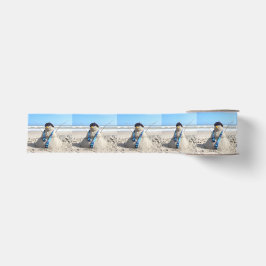 Florida Snowman - Strandskulptur - Flachbildschirm Ripsband