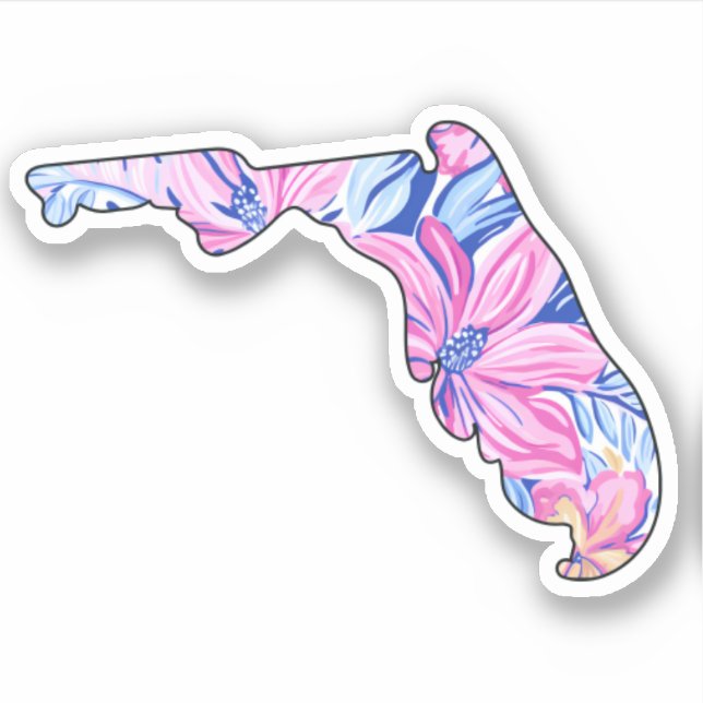 Florida - Sommeraufkleber - Lilly Inspiriert Aufkleber (Vorderseite)