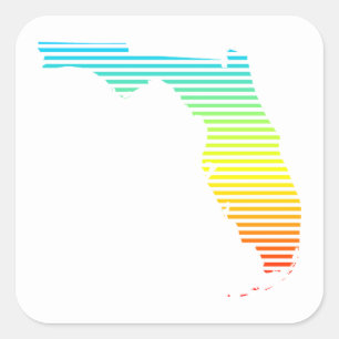 Florida Sommerflut Quadratischer Aufkleber