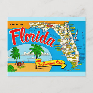 Florida-Sonnenkarte-Postkarte Postkarte