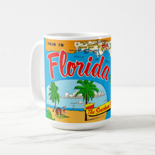 Florida Sonnenschein-Karte Postkarten-Tasse Kaffeetasse
