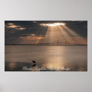 Florida-Sonnenschein Skyway Brücken-Druck Poster