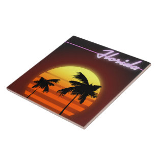 Florida-Sonnenuntergang 1984 Poster Fliese