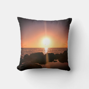 Florida-Sonnenuntergang am Strand Naturfotografie Kissen