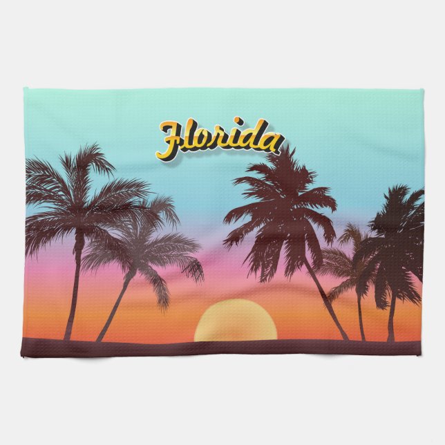 Florida-Sonnenuntergang Küchentuch (Horizontal)