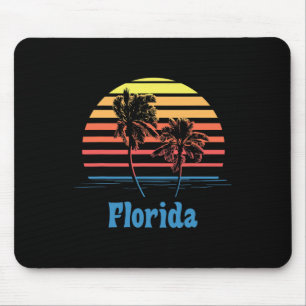 Florida Sonnenuntergang Palmen Strand Urlaub  Mousepad