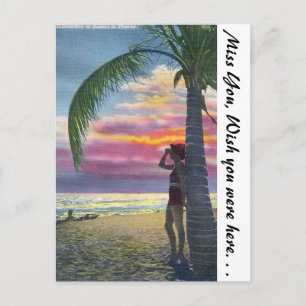 Florida-Sonnenuntergang Postkarte