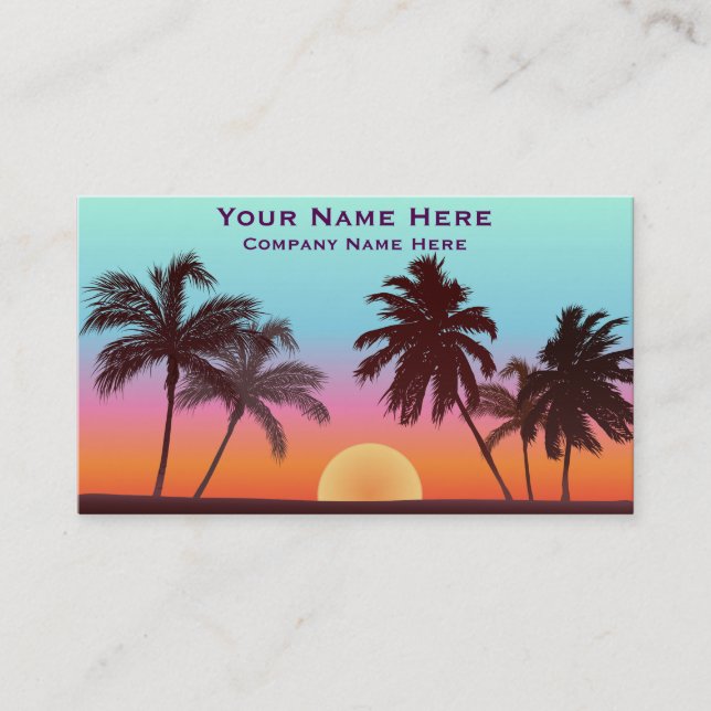 Florida-Sonnenuntergang Visitenkarte (Vorderseite)