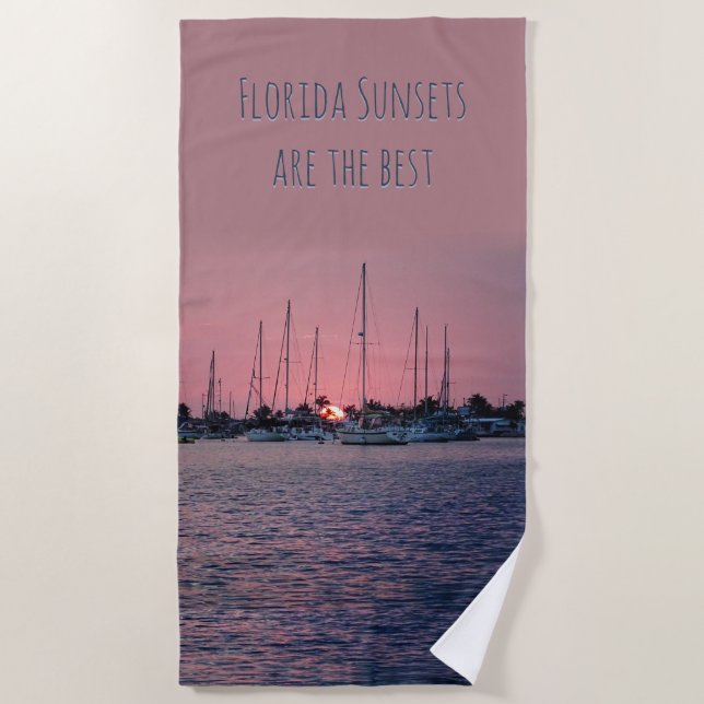 Florida Sonnenuntergänge sind die besten Strandtuch (Vorderseite)
