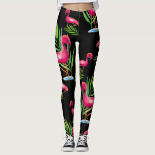 Florida South - Pink Flamingo Leggings auf Black