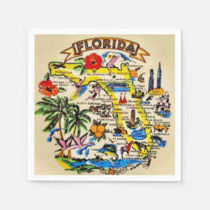 Florida-Souvenir-Cocktailserviette Serviette