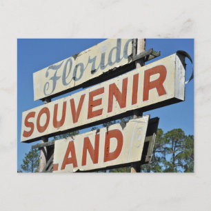 Florida Souvenir Land Vintage Schild Postkarte