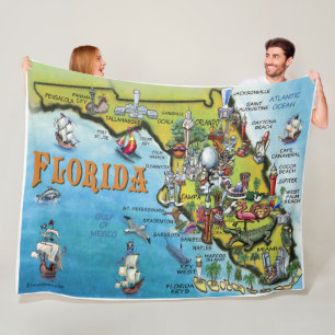 Florida-Spaßkarte Fleecedecke