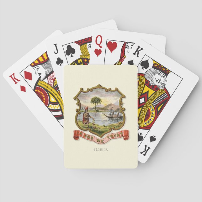 Florida-Staat (1876) Spielkarten (Rückseite)