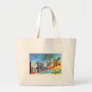 Florida-Staat # alte Vintage Reise-Andenken Jumbo Stoffbeutel