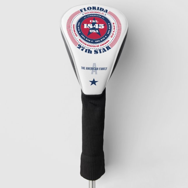 Florida Staat Circle Custom Golf Head Cover Golf Headcover (Vorderseite)