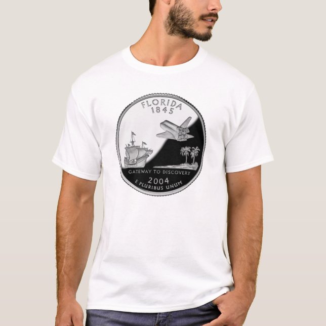 Florida Staat Imitate Quarter T-Shirt (Vorderseite)