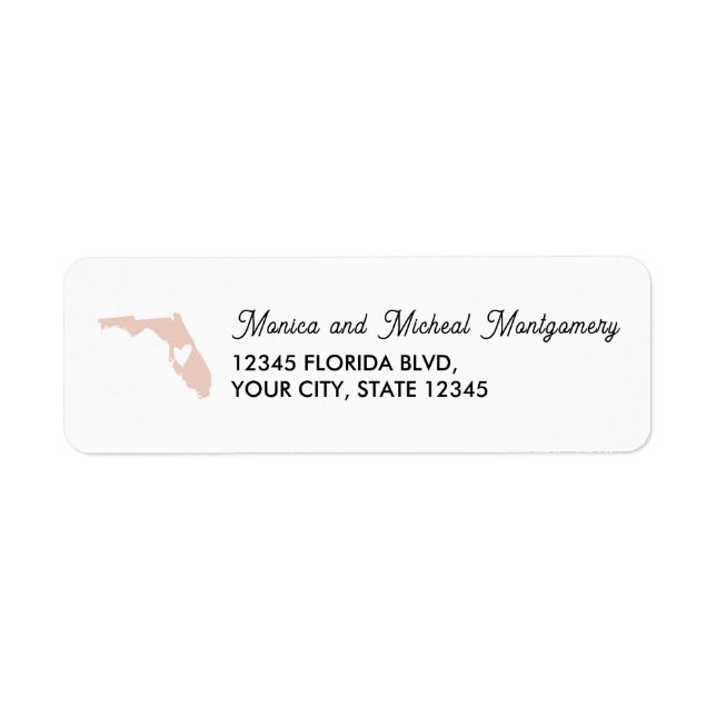 FLORIDA Staat Karte mit Herz - JEDE FARBE! (Vorne)