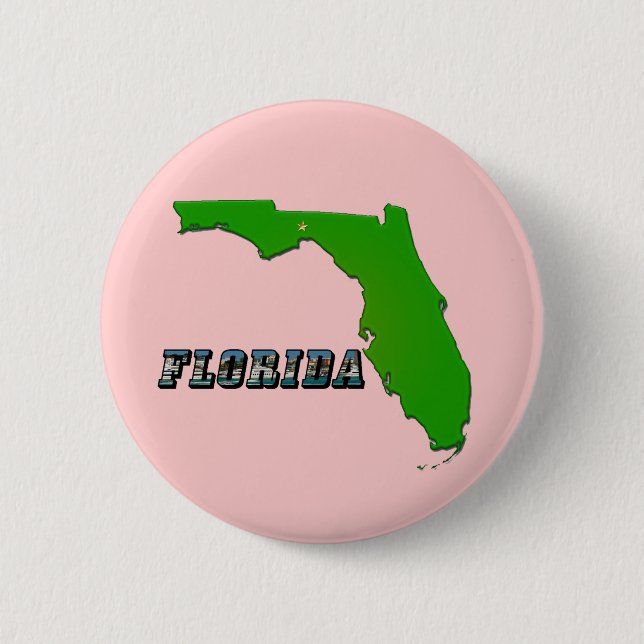 Florida Staat Map and Text Button (Vorderseite)