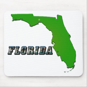 Florida Staat Map and Text Mousepad
