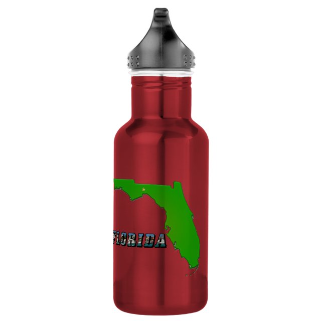 Florida Staat Map and Text Trinkflasche (Rechts)