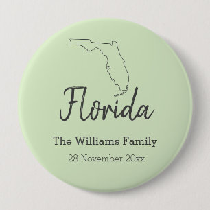 Florida Staat Map Personalisiert Family Wiedersehe Button