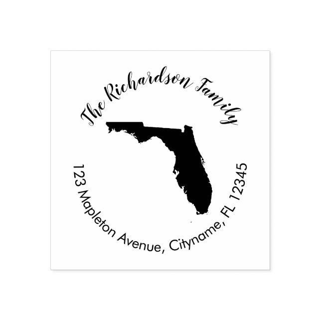 Florida Staat Rücksendeadresse Gummi Briefmarke Gummistempel (Prägung)