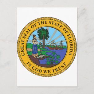 Florida Staat Siegel Postkarte