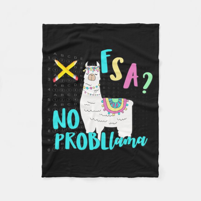 Florida Staat Test Day Llama für Schüler1 Fleecedecke (Vorderseite)
