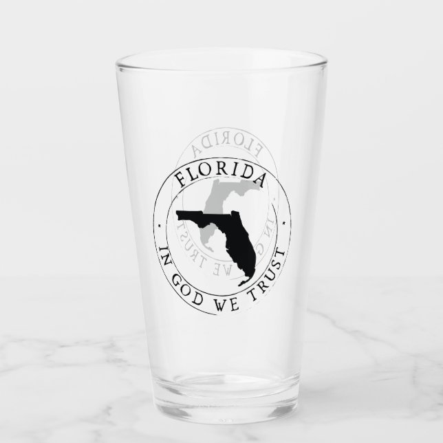 Florida Staat Trinkglas Glas (Vorderseite)