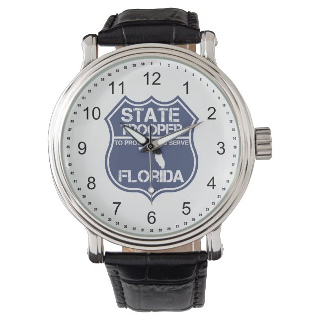 Florida Staat Trooper zum Schutz und zur Bedienung Armbanduhr (Vorderseite)