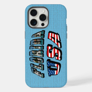 Florida-Staat und USA-Flaggentext iPhone Hülle