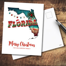 Florida Staat Weihnachtskarte