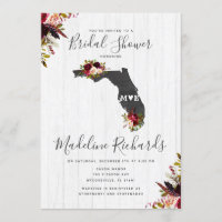 Florida Staat Zielort Brautdusche Einladung