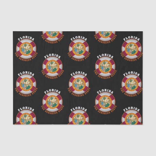 FLORIDA-STAATLICHES FLAGGEBIET SEIDENPAPIER (Vorderseite)