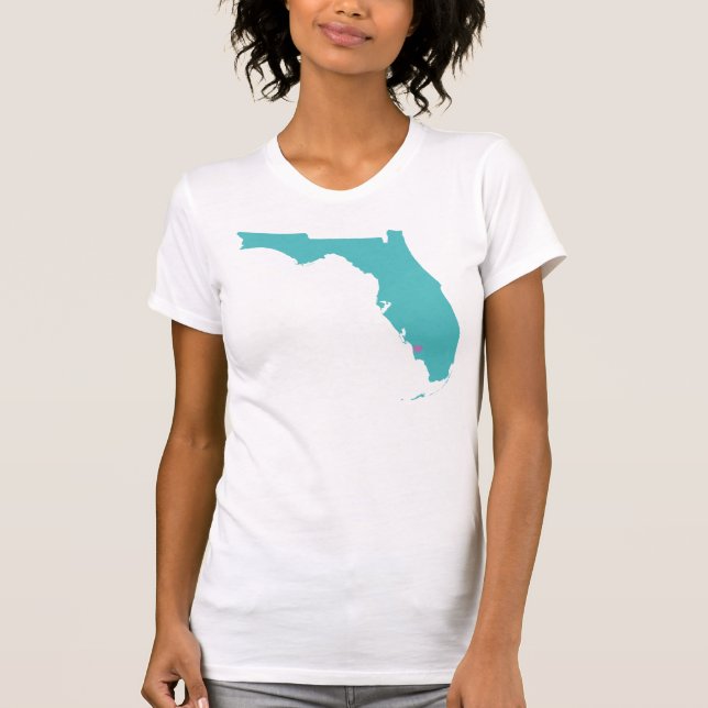 Florida-Staats-Herz auf Neapel T-Shirt (Vorderseite)