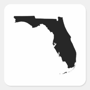 Florida-Staats-Kontur Quadratischer Aufkleber