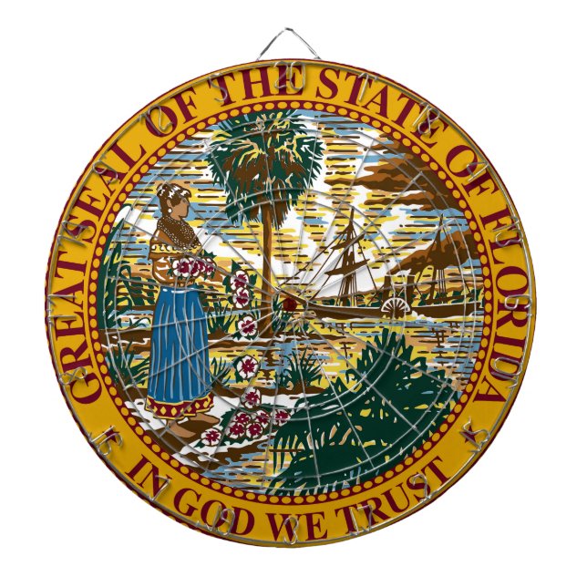 Florida-Staats-Siegel Dartscheibe (vorne)