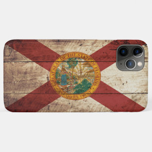 Florida Staatsflagge auf Altholzkörner Case-Mate iPhone Hülle