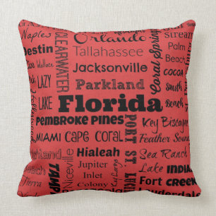 Florida-Stadttypographiekissen Kissen