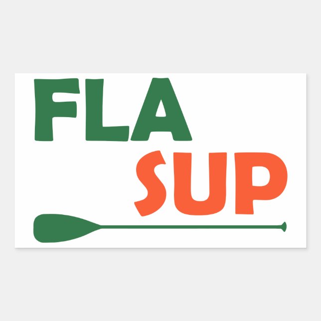 Florida Standup Paddling Rechteckiger Aufkleber (Vorderseite)