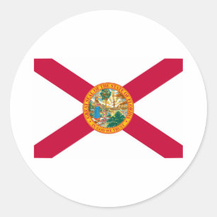 Florida State Flag Design Runder Aufkleber