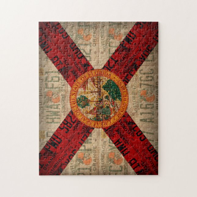 Florida State Flag License Plate Art (Vertikal)