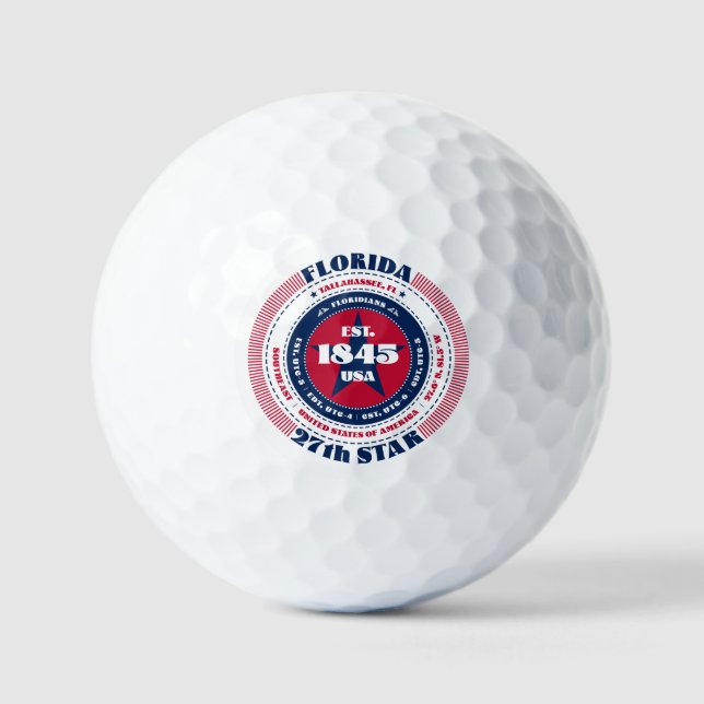 Florida Statehood Patriotic Gabe Golf Balls Golfball (Vorderseite)