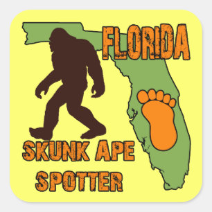 Florida-Stinktier-Affen-Aufklärer Quadratischer Aufkleber